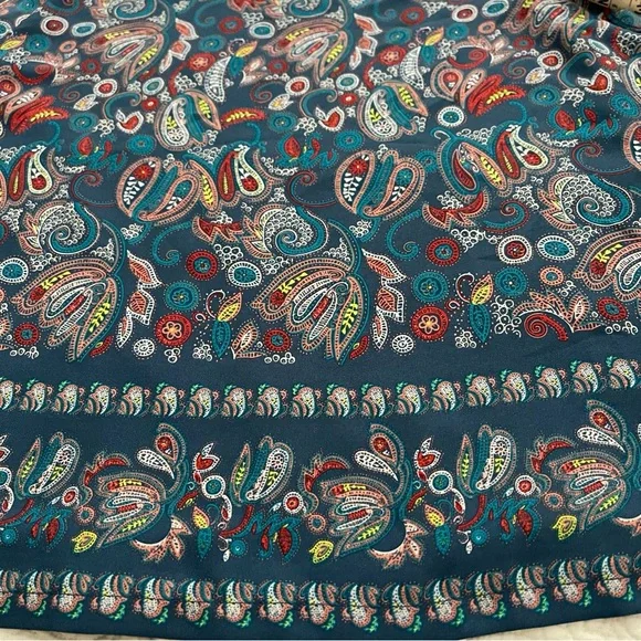 LOFT Top Ruffle Cap Sleeve Floral Paisley Size Petite Medium - Picture 7 of 15